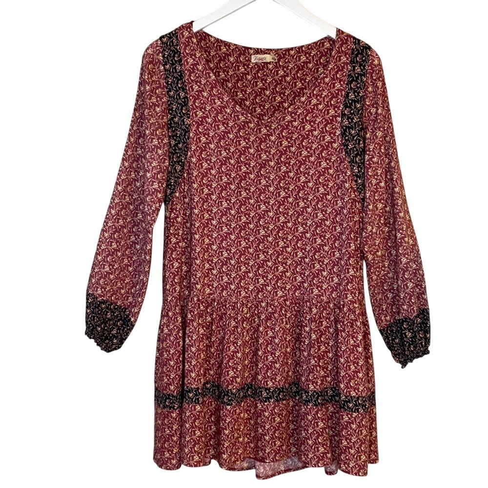Faherty Sibley Dress in Antique‎ Vines Spice Size XS